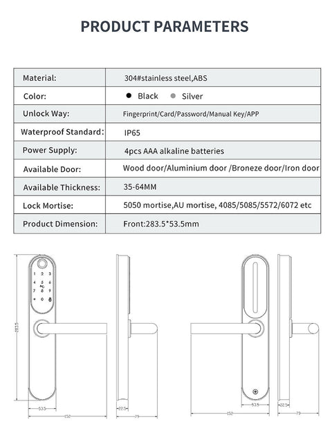 Biometric Smart Door Lock  - S035