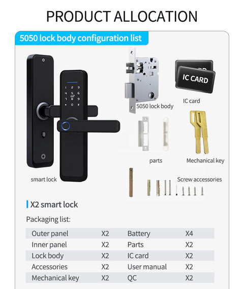 Biometric Smart Door Lock  - S009
