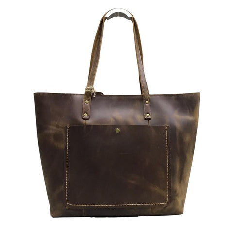 Leather Spacious Tote Bag