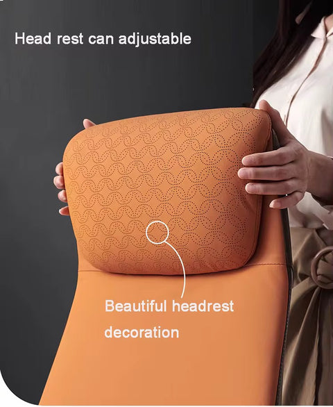 Luxury Handmade Leather Executive Boss Chair High Back - Orange