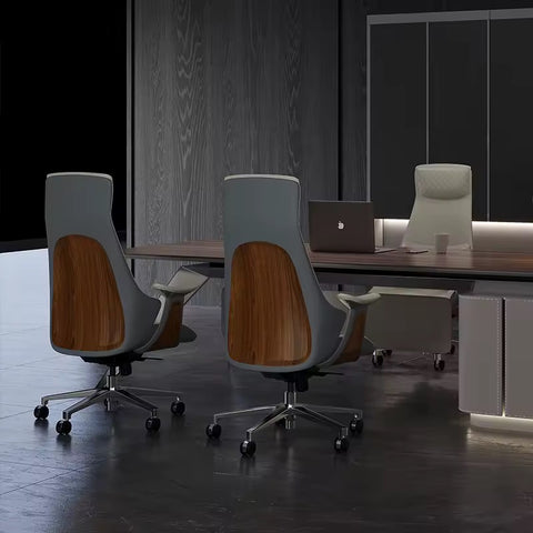 Luxury Handmade Leather Executive Boss Chair High Back - Khaki
