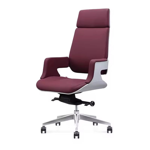 Modern Leather Office Chair with Headrest & Adjustable Height