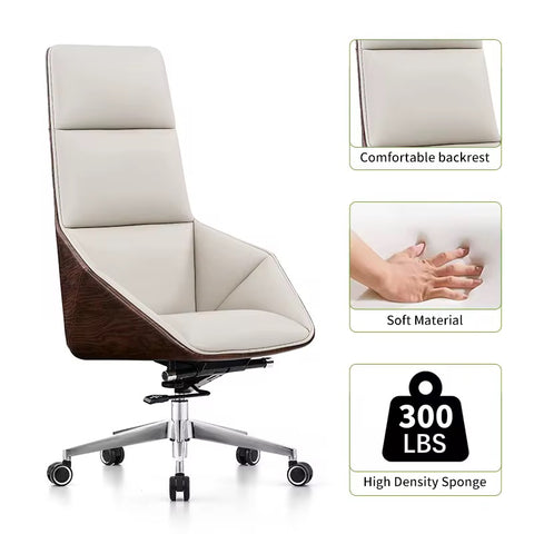 Modern Minimalist Executive Boss Chair – Comfortable Home Office Swivel Study Chair