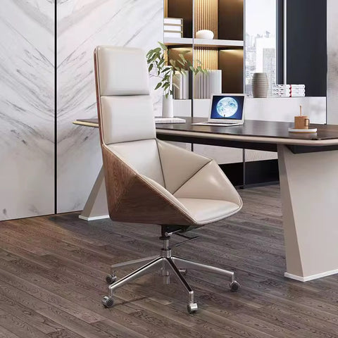 Modern Minimalist Executive Boss Chair – Comfortable Home Office Swivel Study Chair