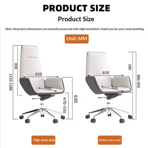 Luxury High-Back Executive PU Office Chair