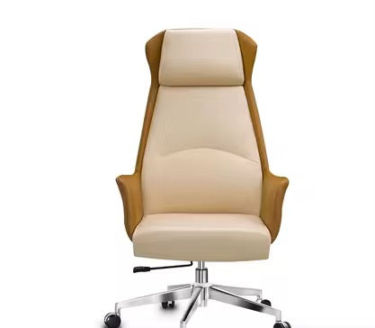 Modern Executive Swivel Office Chair with Steel Base