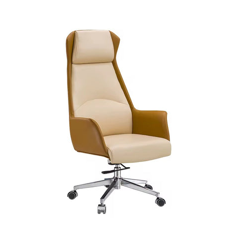 Modern Executive Swivel Office Chair with Steel Base