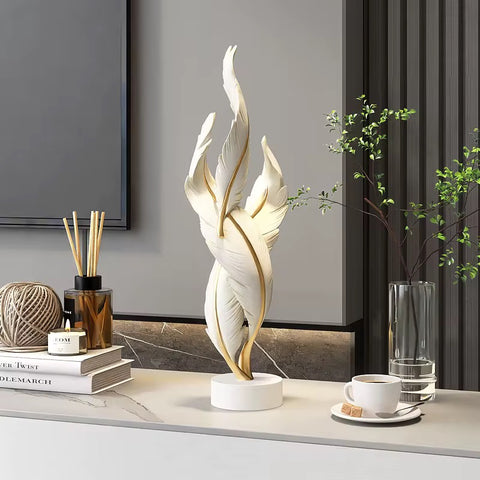 Decorative Resin Feather Sculpture