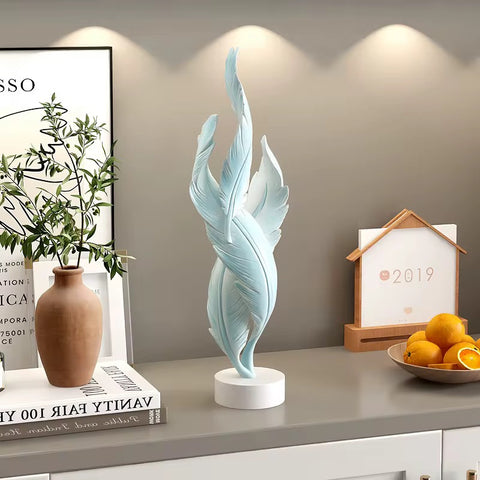 Decorative Resin Feather Sculpture