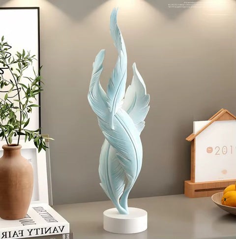 Decorative Resin Feather Sculpture