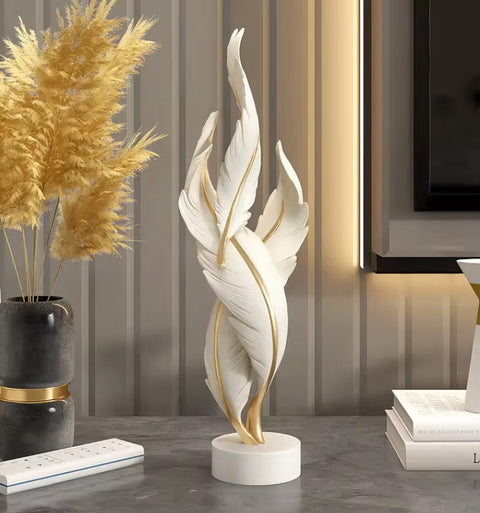 Decorative Resin Feather Sculpture