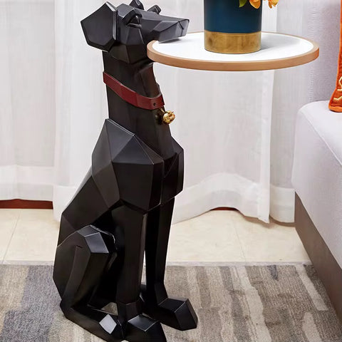Modern Doberman Resin Sculpture