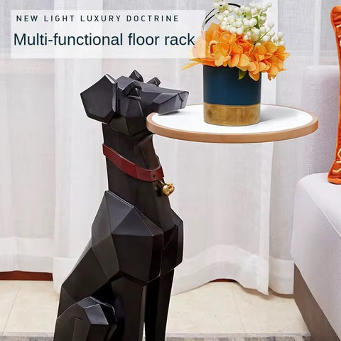 Modern Doberman Resin Sculpture