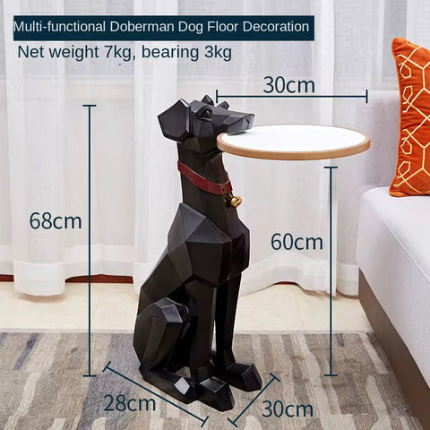 Modern Doberman Resin Sculpture
