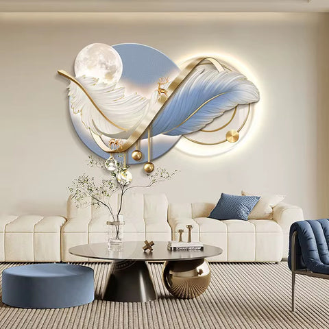 Abstract Feather Animal Wall Art