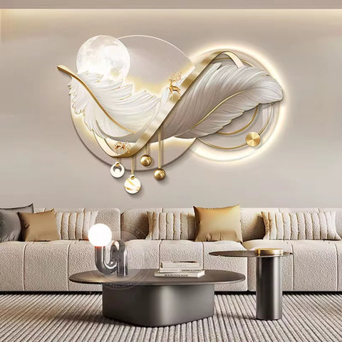 Abstract Feather Animal Wall Art