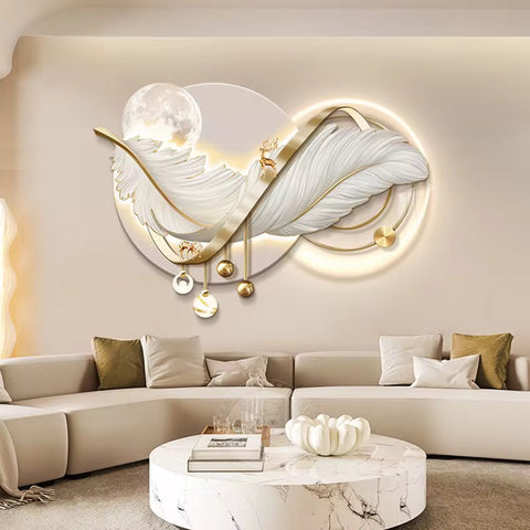 Abstract Feather Animal Wall Art