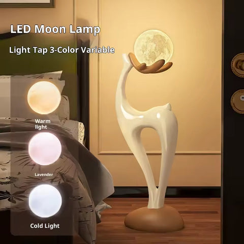 Fawn Resin Floor Lamp Ornament