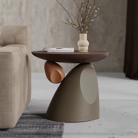 Wabi-Sabi Resin Side Table
