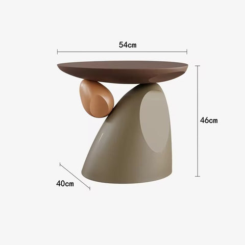 Wabi-Sabi Resin Side Table