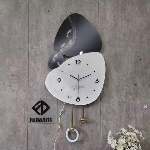 Luxury LED Pendulum Wall Clock 50x107cm