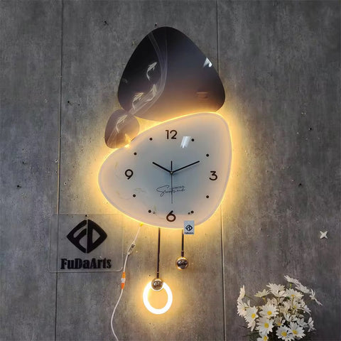 Luxury LED Pendulum Wall Clock 50x107cm