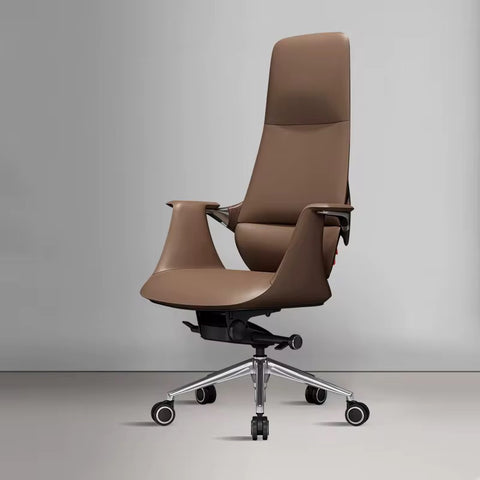 High-Quality Modern Office Staff Chair - Brown