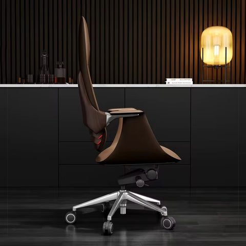 High-Quality Modern Office Staff Chair - Brown