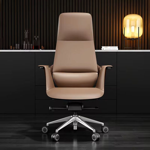 High-Quality Modern Office Staff Chair - Brown