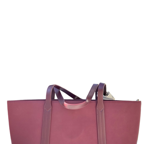 CHRISBELLA Elegant Faux Leather Tote Bag (Maroon)