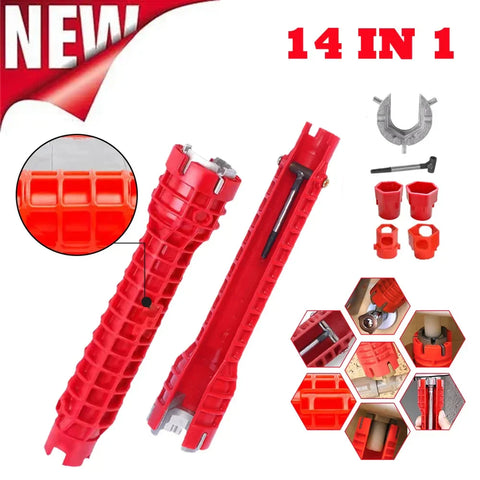 14 In 1 Faucet Sink Wrench Pipe