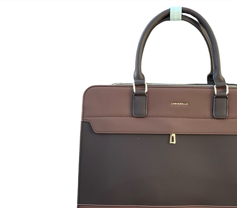 Chrisbella Elegant Women's Laptop Bag (Brown)