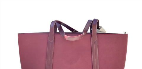 CHRISBELLA Elegant Faux Leather Tote Bag (Maroon)