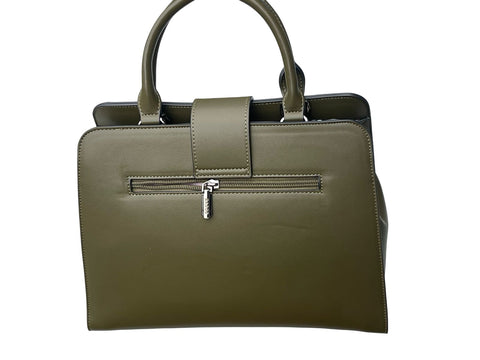 BAGCO Artisan Woven Frame Satchel- Sea Green