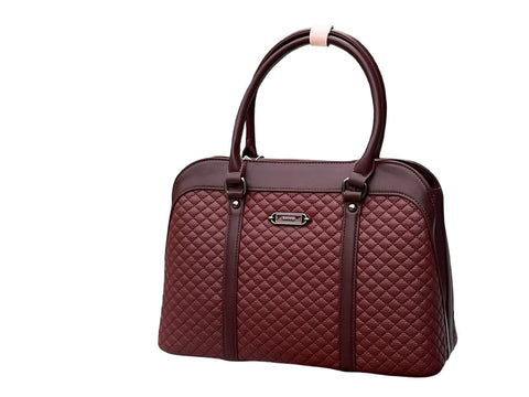 BAGCO Sovereign Quilt Satchel- Burgundy