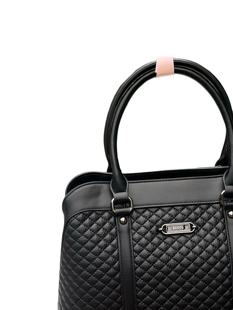 BAGCO Sovereign Quilt Satchel- Black