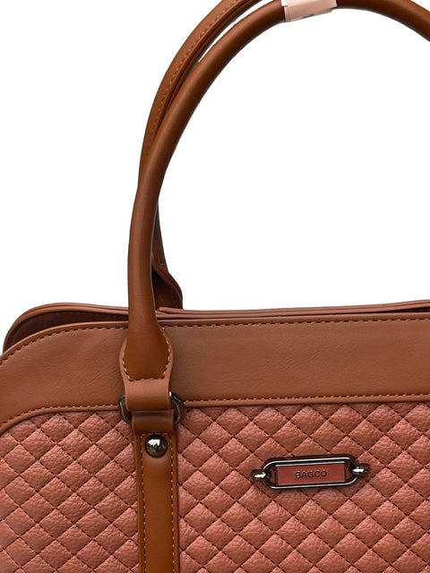 BAGCO Sovereign Quilt Satchel- Brown