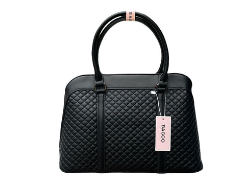 BAGCO Sovereign Quilt Satchel- Black