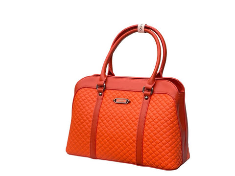 BAGCO Sovereign Quilt Satchel- Orange