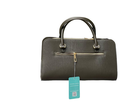 Eloise Leather Satchel- Grey
