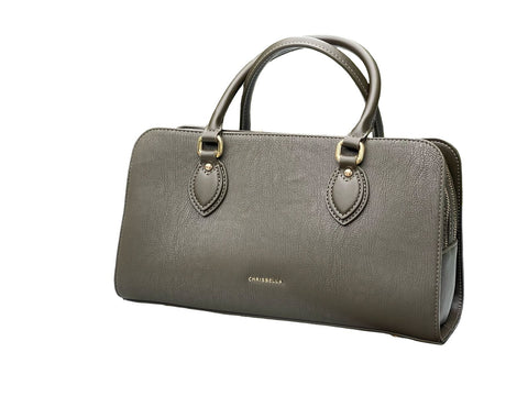 Eloise Leather Satchel- Grey