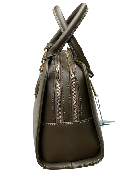 Eloise Leather Satchel- Grey