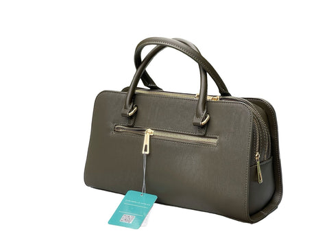 Eloise Leather Satchel- Grey
