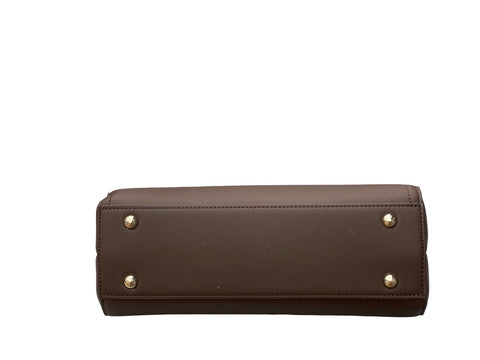 Sovereign Leather Satchel- Dark Brown
