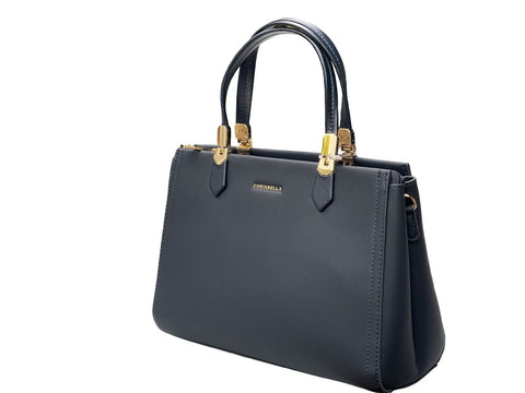 Sovereign Leather Satchel- Blue