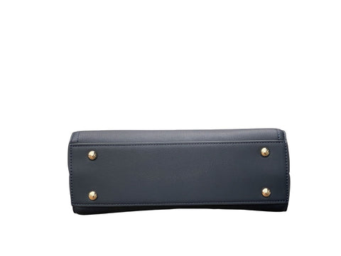 Sovereign Leather Satchel- Blue