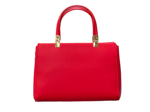 Sovereign Leather Satchel- Red
