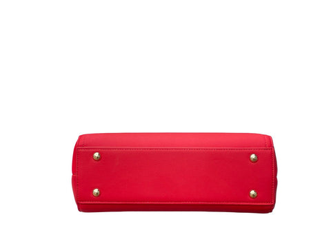 Sovereign Leather Satchel- Red