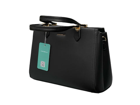 Sovereign Leather Satchel- Black