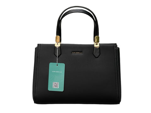 Sovereign Leather Satchel- Black